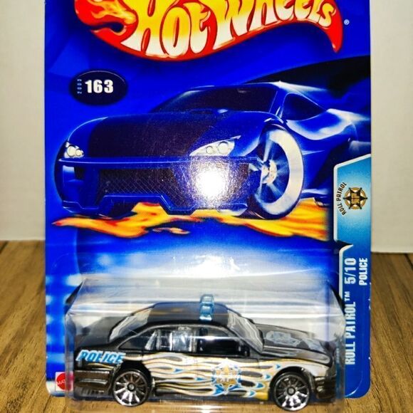 Hot Wheels #163 #5 of 10 Roll Patrol Police Car 1/64 Diecast New 2003 - Picture 2 of 4